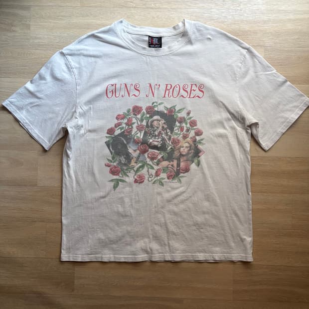건즈앤로지스 리프린트 빈티지 밴드티 xl
