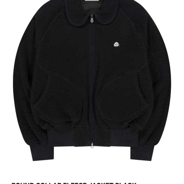 코이세이오 라운드 카라 플리스 자켓 블랙