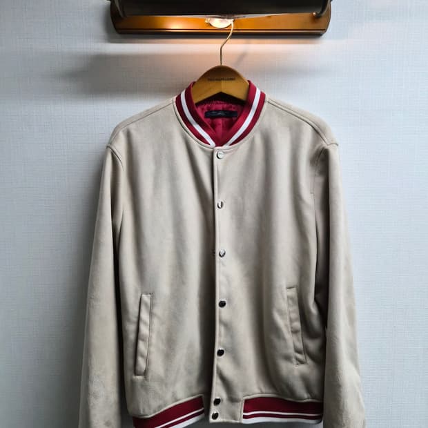 XXL) ZARA 자라 스웨이드 바시티 점퍼 팝니다