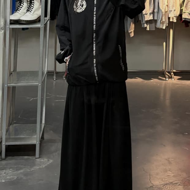 에이프 X 원피스 블랙 나일론 후드집업 바람막이 자켓 A3810