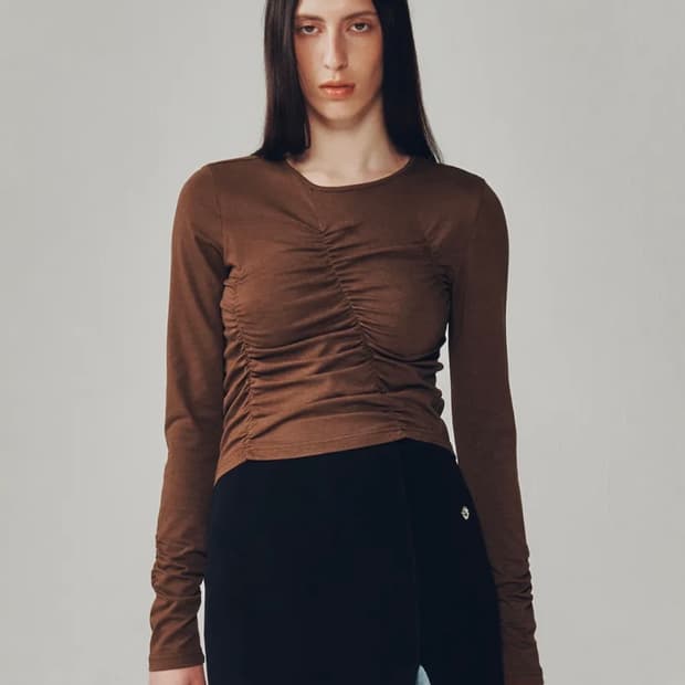 커렌트 SHIRRING DETAIL TEE