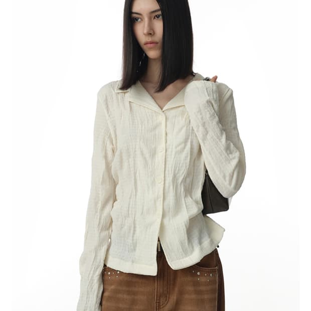 링클 져지 셔츠