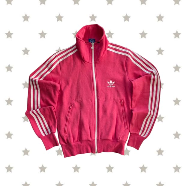 아디다스 핑크 여성 파이어버드 빅로고 삼선져지 100