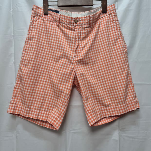 폴로 체크 하프팬츠