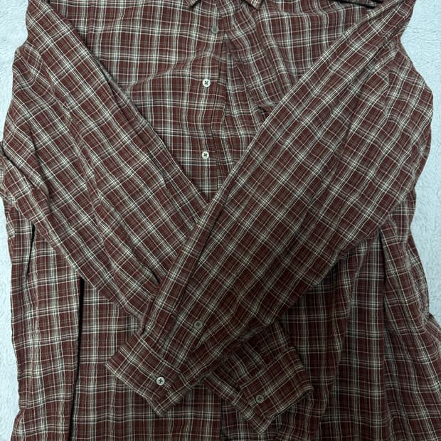 애습 체크셔츠 브릭 XL