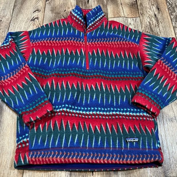 90s 파타고니아 신칠라 하프 집업 플리스 풀오버