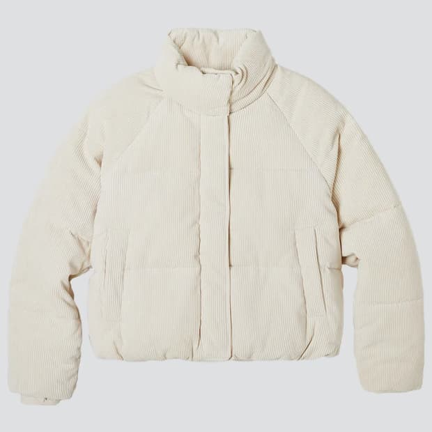 스파오 파스텔 푸퍼 코듀로이 패딩 