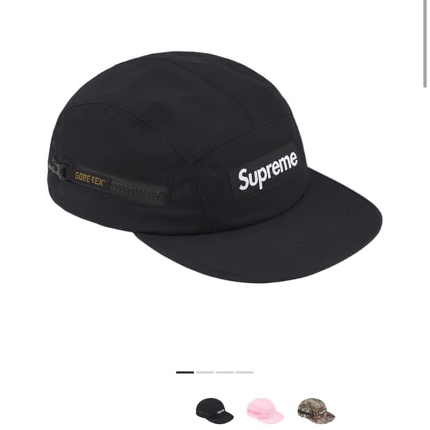슈프림 고어텍스 집 포켓 캠프캡 블랙