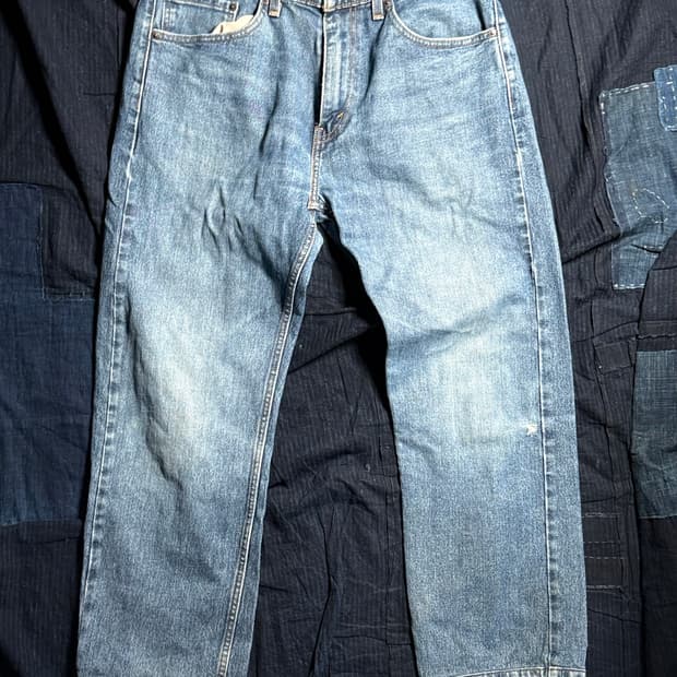 리바이스 505 레귤러핏 데님 팬츠 33