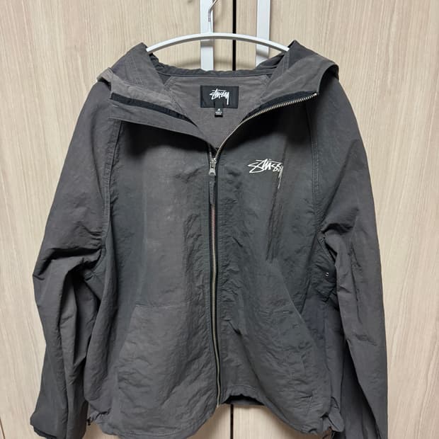 스투시 웨이브 다이 비치 쉘 자켓 블랙 M