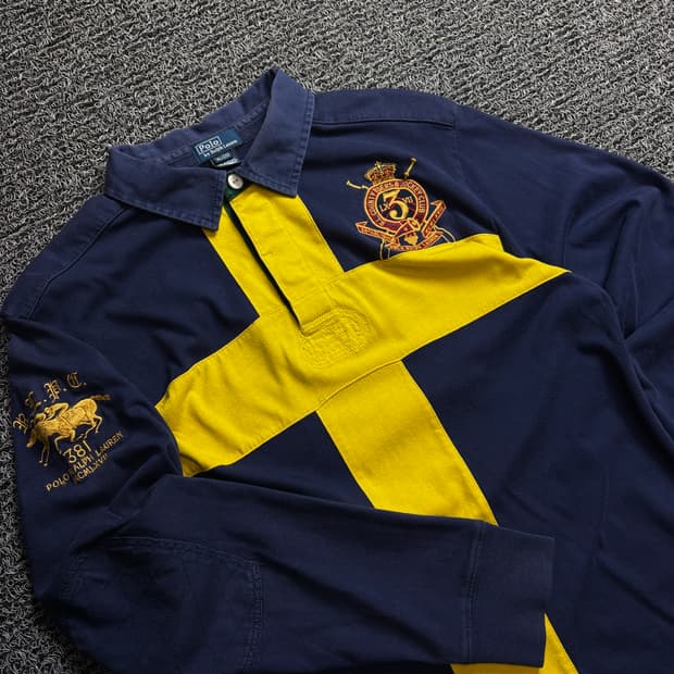 폴로 랄프로렌 아메카지 빅로고 패치 럭비 티셔츠 1515