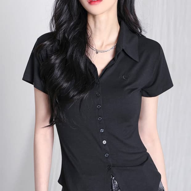 어반드레스 반팔 셔츠 Sopy Collar Short-Sleeve