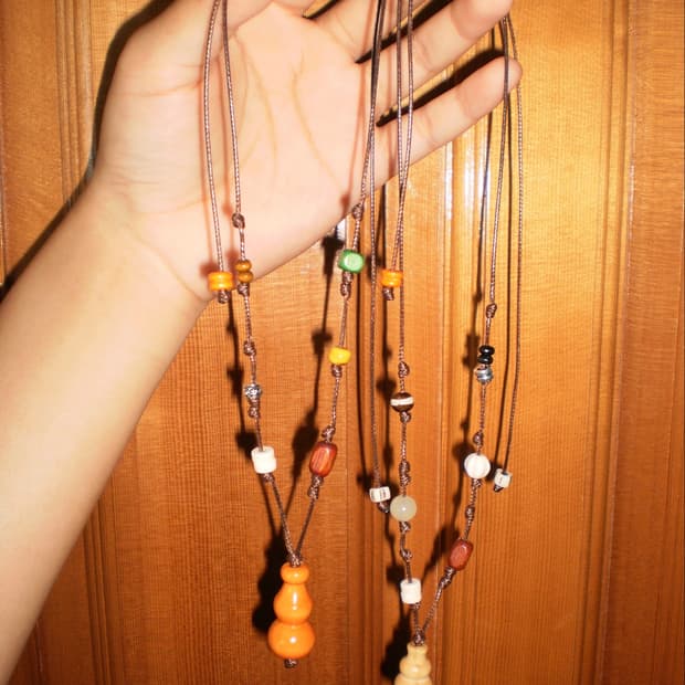 Necklace - 주황박