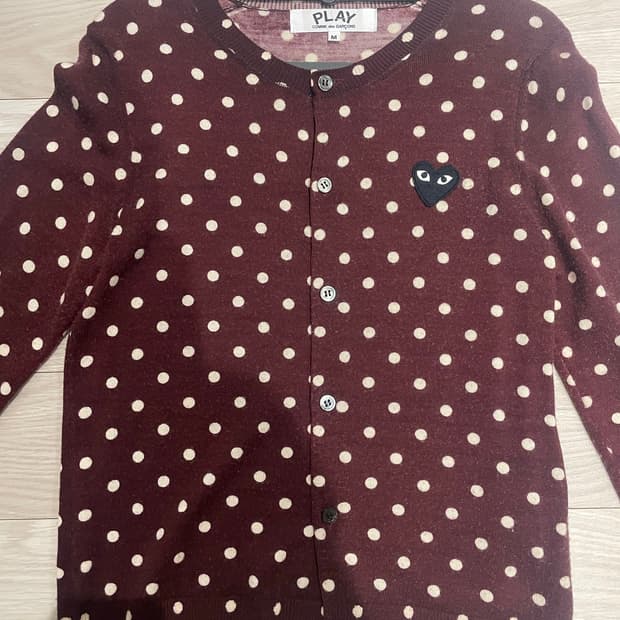 꼼데가르송 플레이 도트 가디건