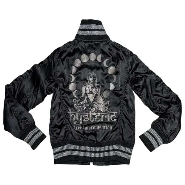 히스테릭 글래머 아카이브 명상 히스걸 자수 웨스턴 스카잔 봄버 자켓