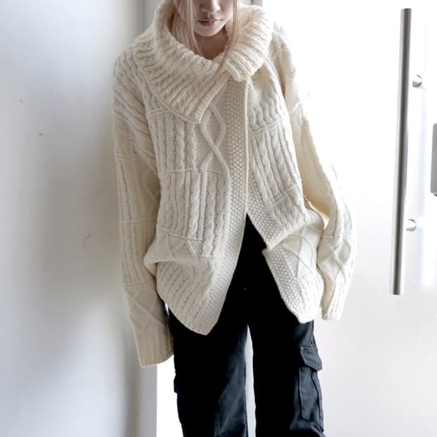 베이비랩 cable cardigan 