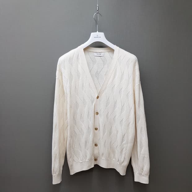 한섬 시스템옴므 2022 케이블 패턴 브이넥 니트 가디건 105사이즈