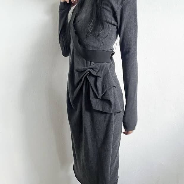 랑방 드레이프 본디지 원피스