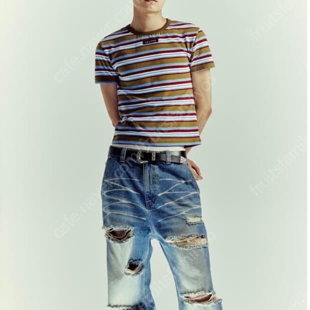 [M] 레씨토 캣 워싱 플레어 데님 팬츠