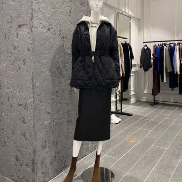 보브 퀼팅 패디드 자켓