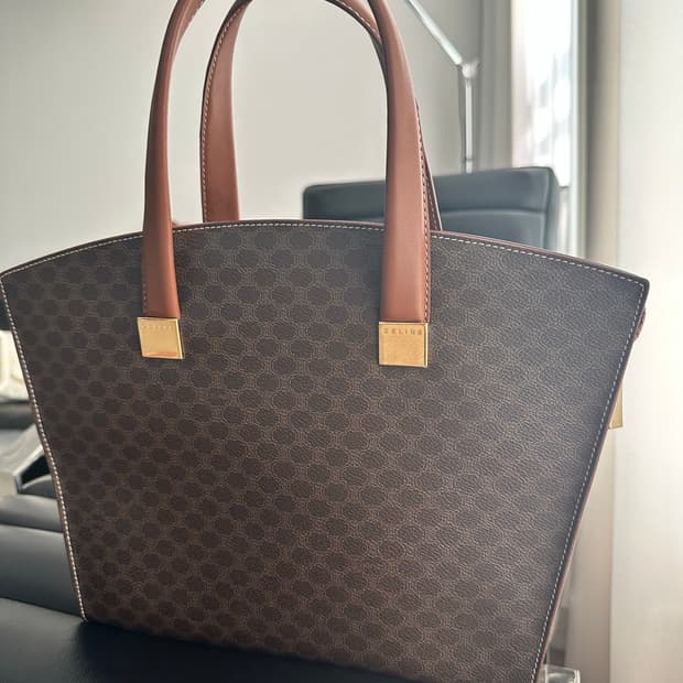 빈티지 셀린느 마카담 쇼퍼 토트백