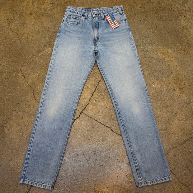 90s Made in USA 빈티지 리바이스 오렌지탭 550 연청 청바지