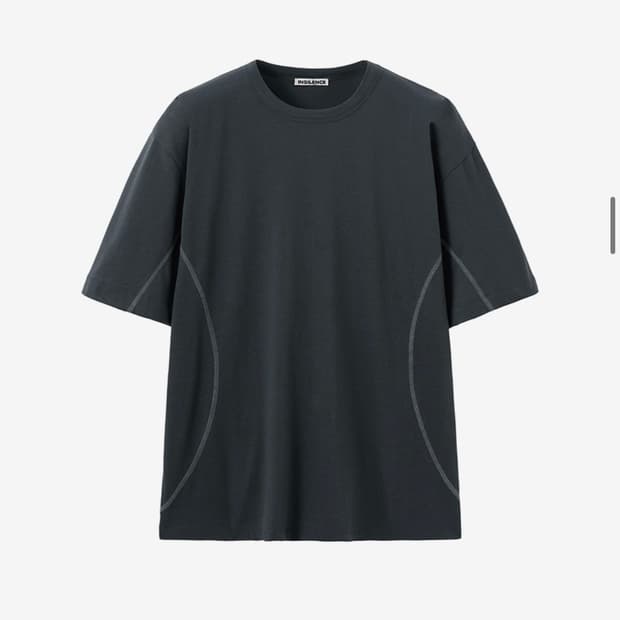 인사일런스 커브드 드레이프 티셔츠 CHARCOAL M사이즈