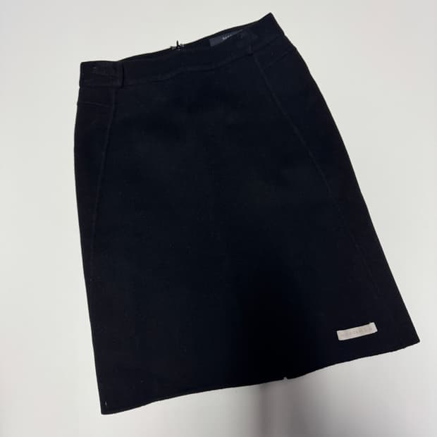 여성 한섬 SJSJ 핸드메이드 울 스커트 29.1인치 블랙