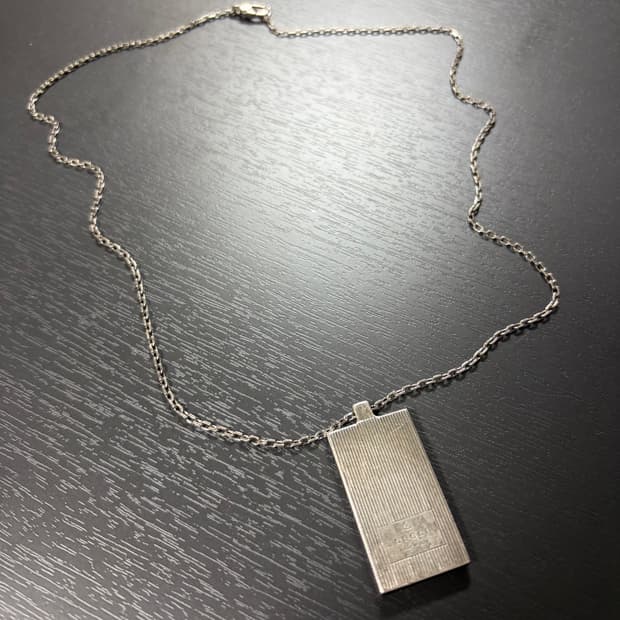 구찌 실버바 목걸이