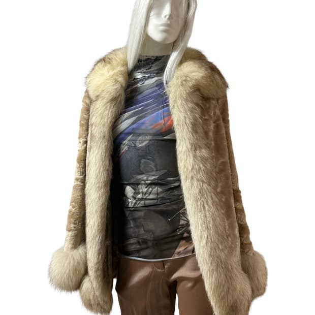 핀터레스트 무드 리얼 퍼 자켓