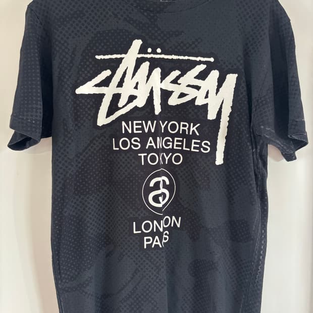 [S] 스투시 월드투어 티셔츠 도쿄한정