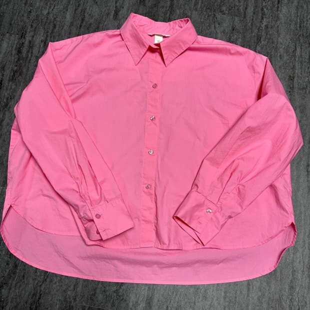 H&M 핑크 오버핏 셔츠(m)