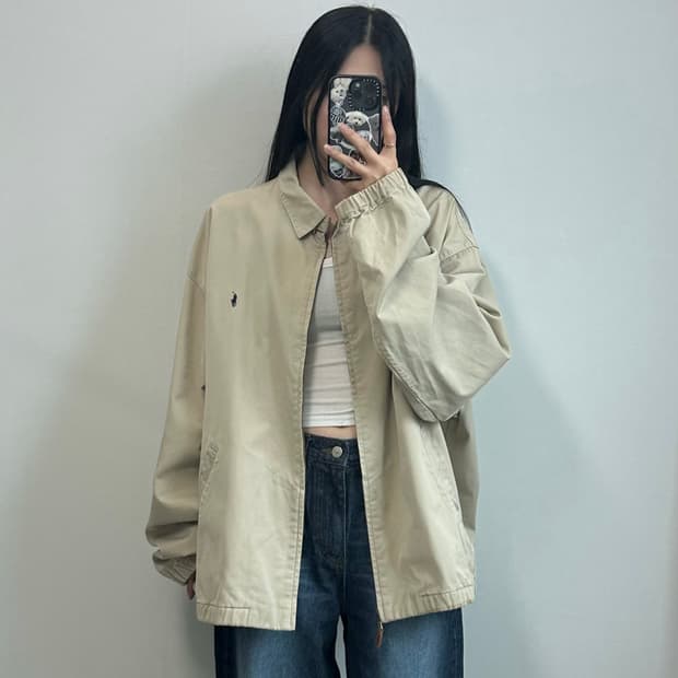 폴로 랄프로렌 베이지 스윙톱 해링턴 자켓