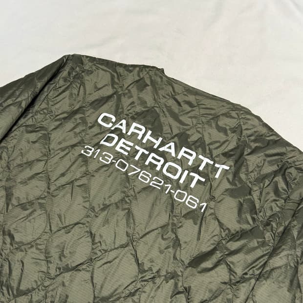 XL 칼하트 WIP 에덴라이너 카키 퀼팅자켓