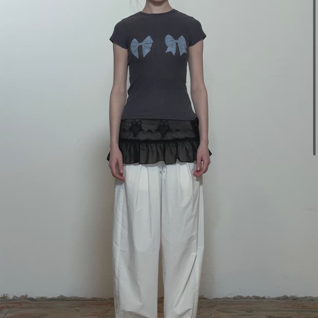 새상품) Sculptor micro sheer skirt 