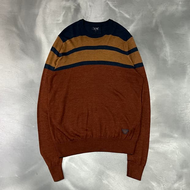  아르마니 진스 스트라이프 니트 y15822