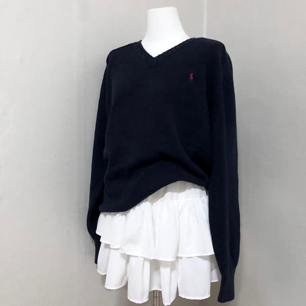 폴로 네이비 아방 니트 M