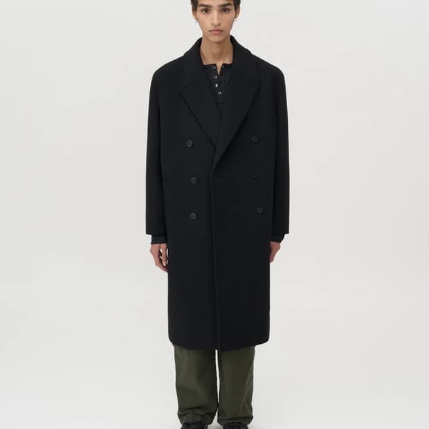 인사일런스 캐시미어 더블 롱 코트