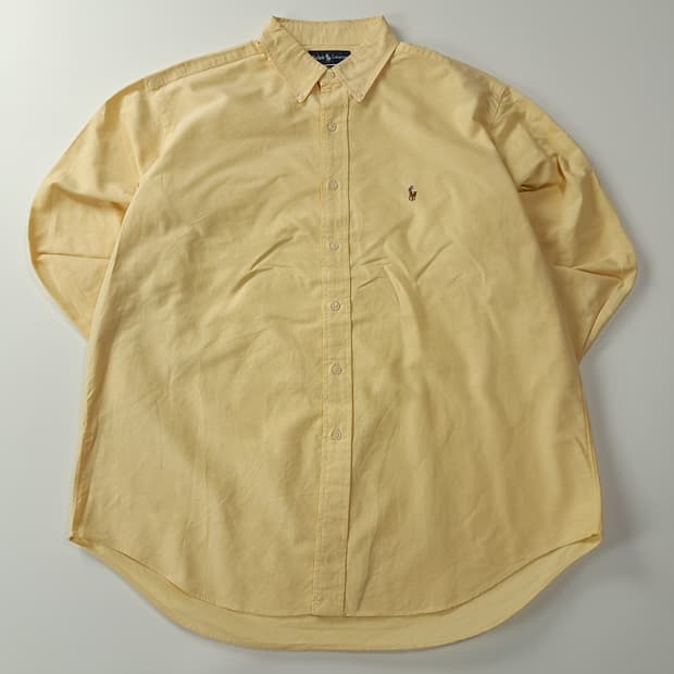 CA503 XL 폴로 90s 홍콩판 버터옐로우 셔츠 남방