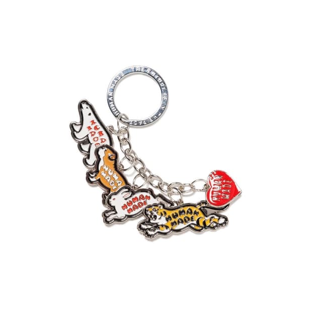 새제품) 휴먼 메이드 애니멀 하트 키링 키참 