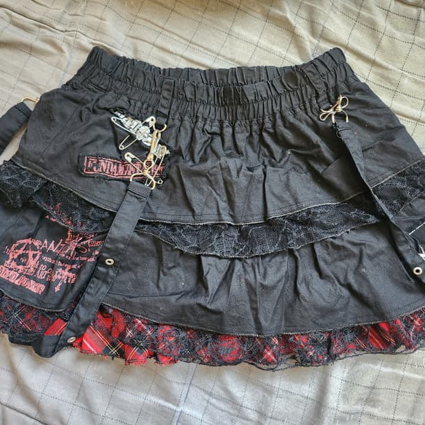 17일까지 이가격)Madpunk 매드펑크 타탄체크 스커트 펑크룩 고스펑크