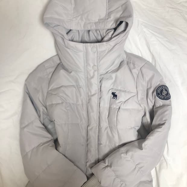 아베크롬비 y2k 순록 딱붙핏 슬림 후드 패딩 자켓