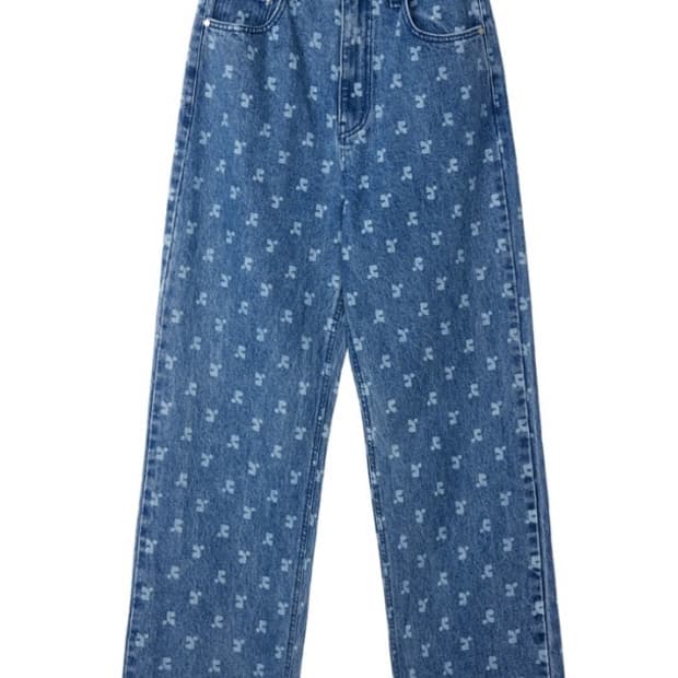 RR PRINTED DENIM PANTS - BLUE 사이즈 M