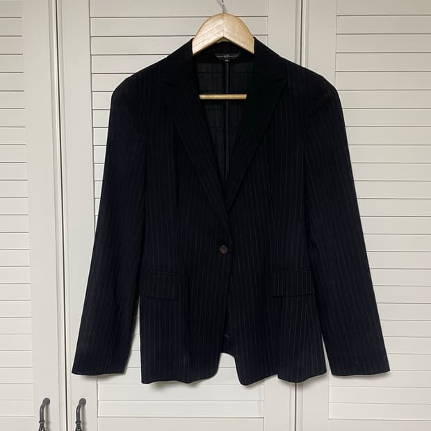 slim pinstripe blazer 