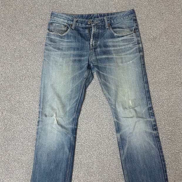 리바이스 501 워싱 데님 30