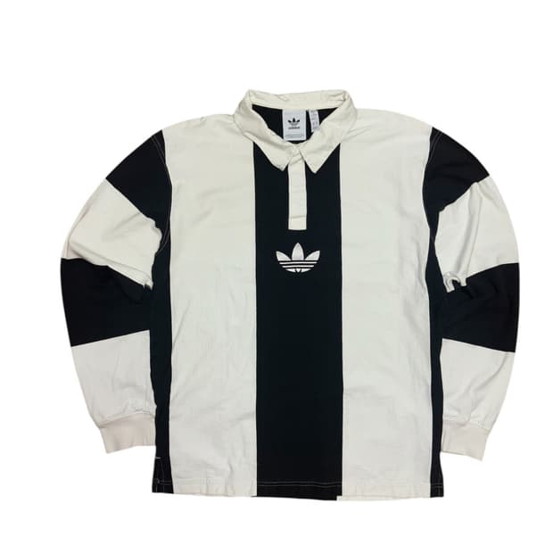 아디다스 스트라이프 럭비 티셔츠