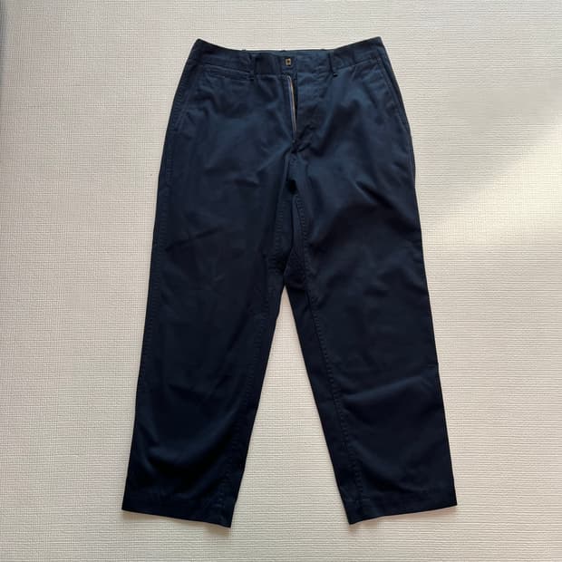 나나미카 와이드 치노 팬츠 네이비