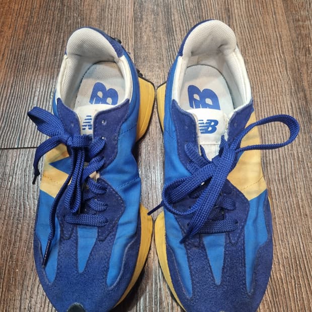 뉴발란스 327 블루/옐로우 225mm 운동화