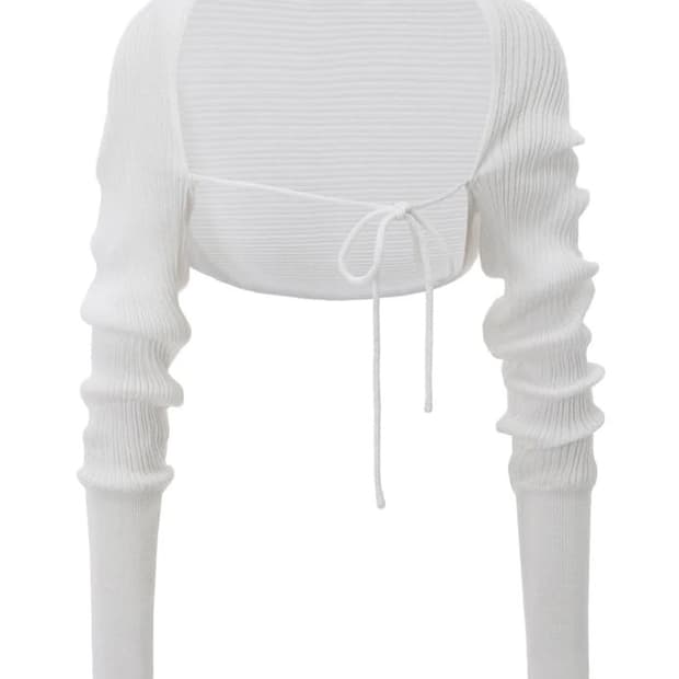 쓰리타임즈 릿볼레로 가디건 화이트 새상품