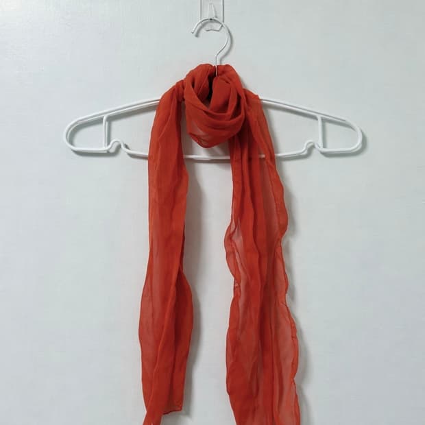 deep orange vintage scarf 스카프